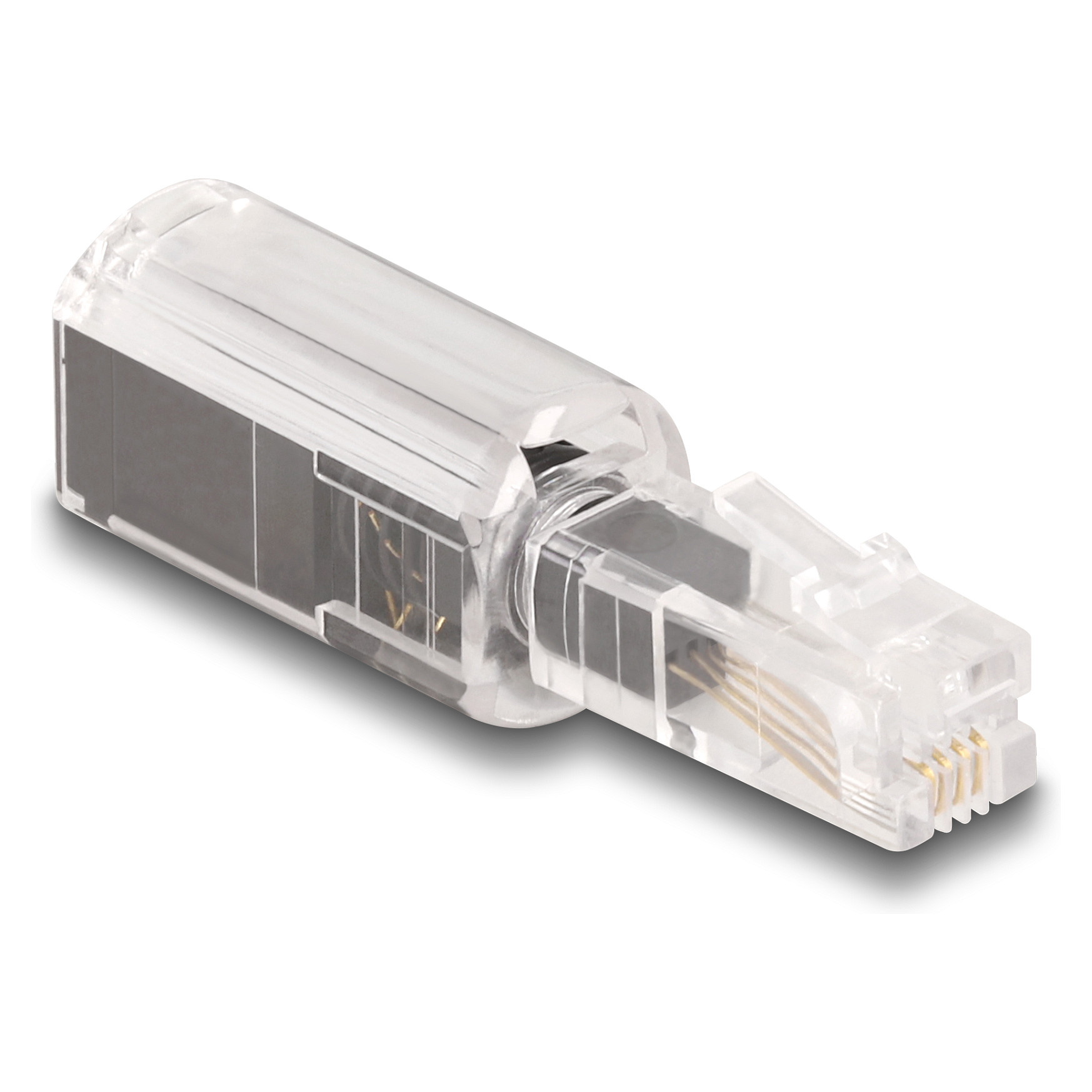 Adapter protiv petljanja telefonske žice DELOCK 88168 (RJ10 muški na RJ10 ženski, rotacija 360°)