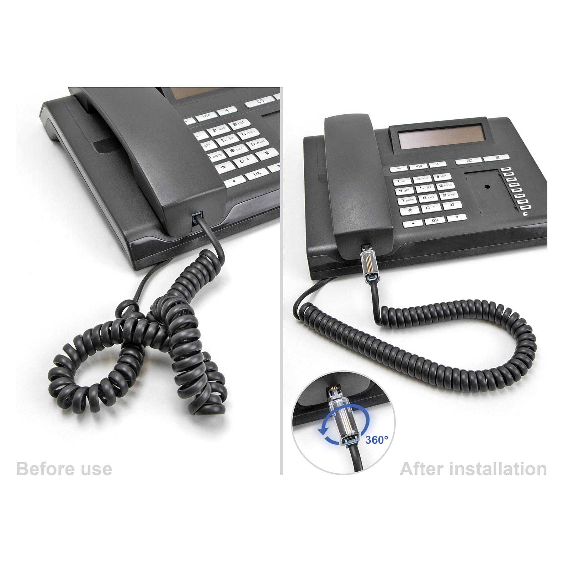 Adapter protiv petljanja telefonske žice DELOCK 88168 (RJ10 muški na RJ10 ženski, rotacija 360°)-2