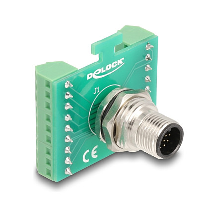 Adapter DELOCK M12 Modul 60661 (A-kodirani 17-pinski muški na 18-pinski terminalni blok)-0