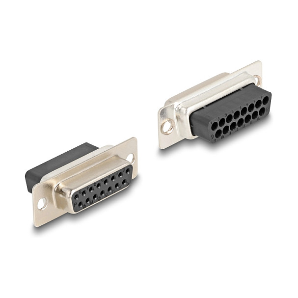 Keystone modul DELOCK 67113 (D-Sub 15 pin ženski na RJ45 ženski) žuti-1