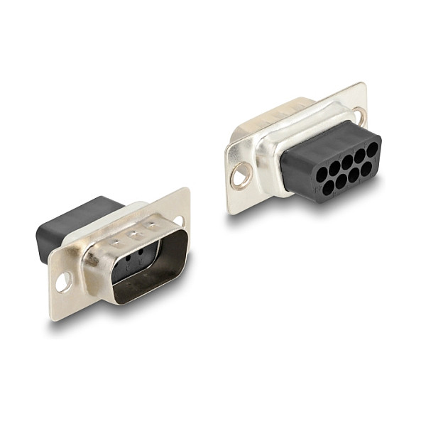 Adapter DELOCK D-Sub 9 Pin na RJ45 set za montažu (muški/ženski, žuti)-1
