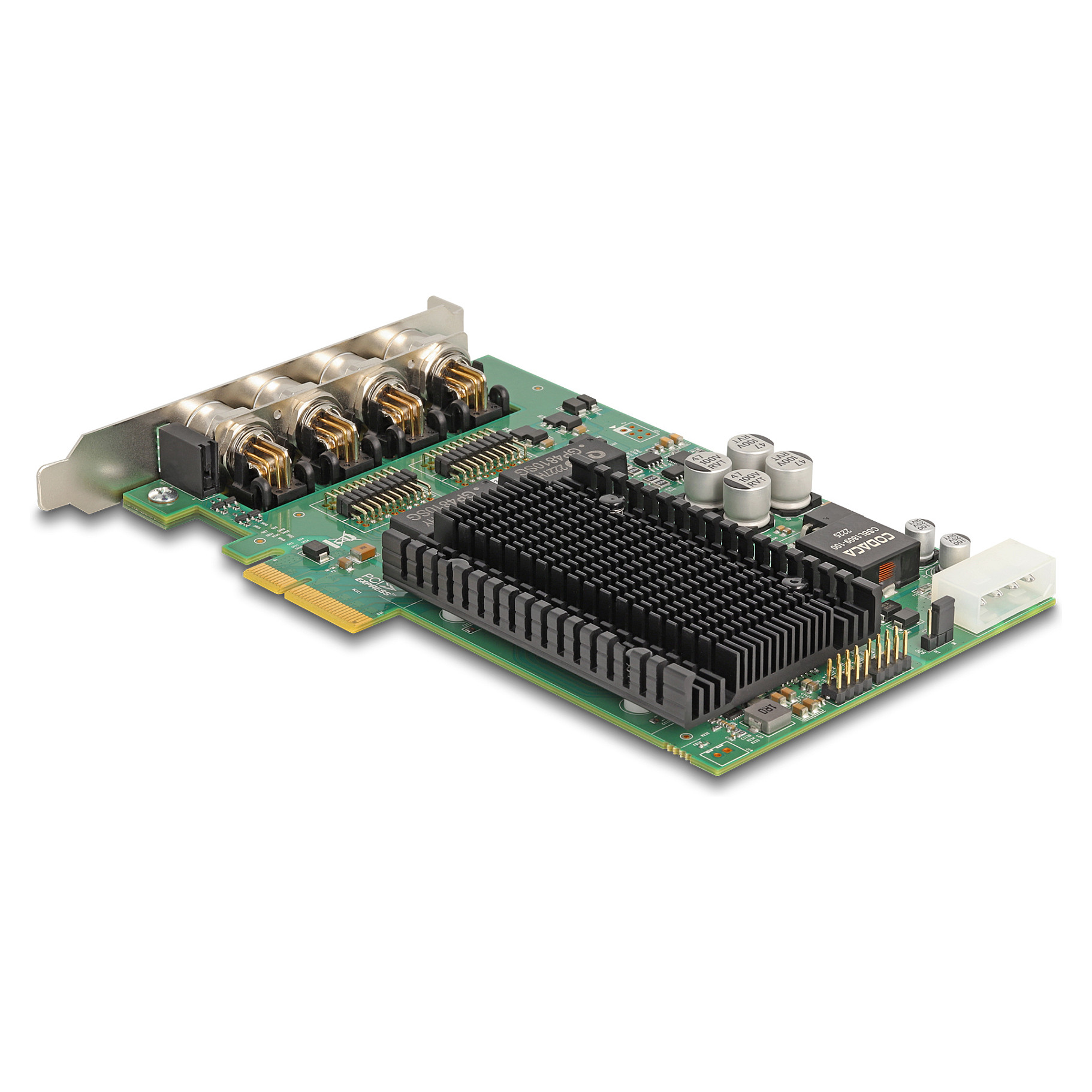 Mrežna kartica DELOCK PCI Express x4 (4x Gigabit LAN M12, PoE+, Intel i350)-1