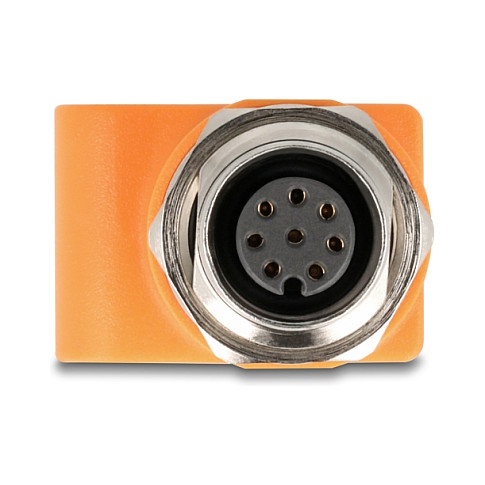 M12 na RJ45 Adapter DELOCK 60618 (A-kodirani 8-pinski ženski, Cat.5e, IP67, za ugradnju)-1
