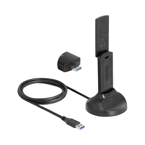 Wi-Fi USB Adapter DELOCK AX5400 (Wi-Fi 6E, USB 3.2, do 5400 Mbps, 2 vanjske antene)-0