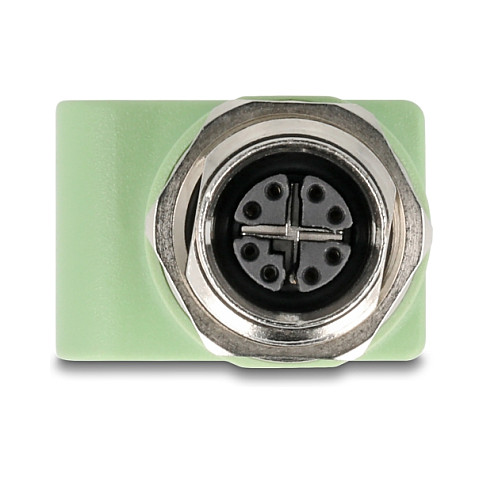 Adapter DELOCK M12 X-kodirani (ž) na RJ45 (ž) Cat.5e (IP67, za ugradnju)-1