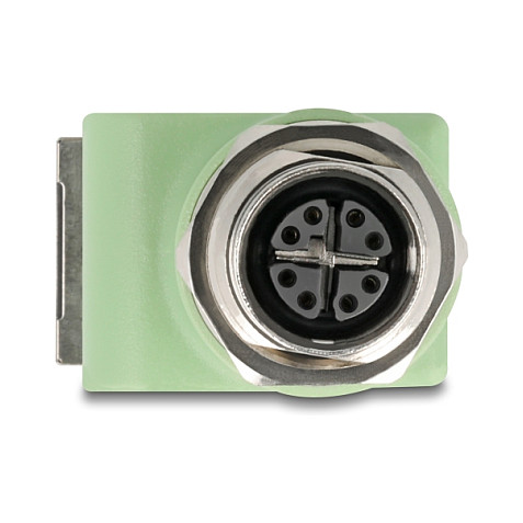 Mrežni adapter DELOCK M12 X-kodirani (8-pinski ženski) na RJ45 (ženski) Cat.5e, 90° kutni-1