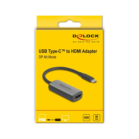 Adapter DELOCK 64264 USB-C na HDMI (8K 60Hz, DP Alt Mode, HDR)-2