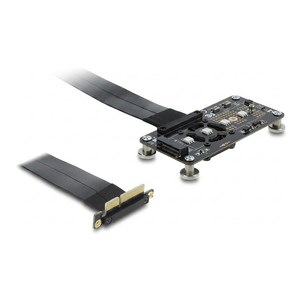 PCIe adapter DELOCK 64357 (PCIe 3.0 x4 na M.2 Key M, s ventilatorom)-0