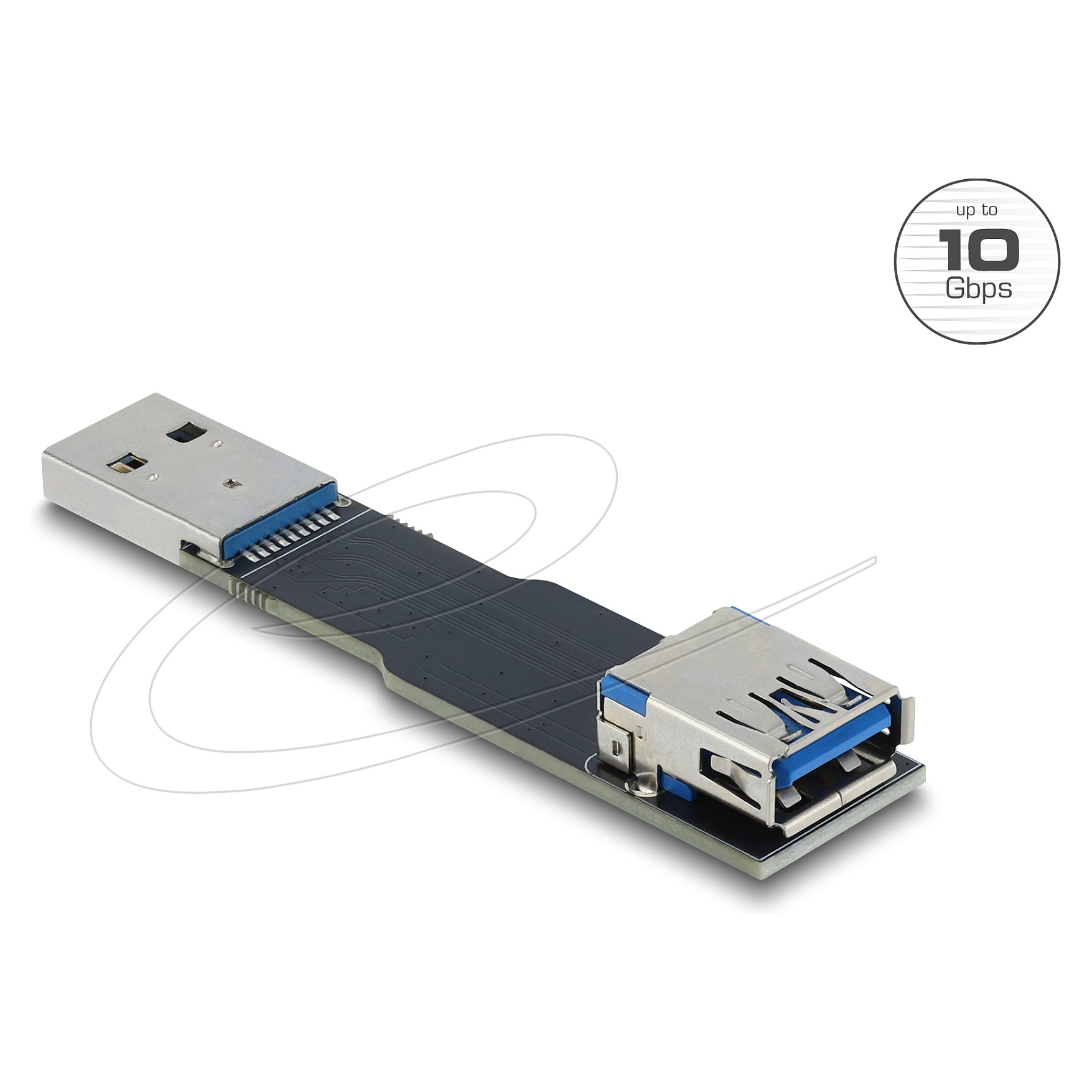 USB Adapter DELOCK 67420 (USB-A Ž na USB-A M, 10 Gbps, ravan)-0