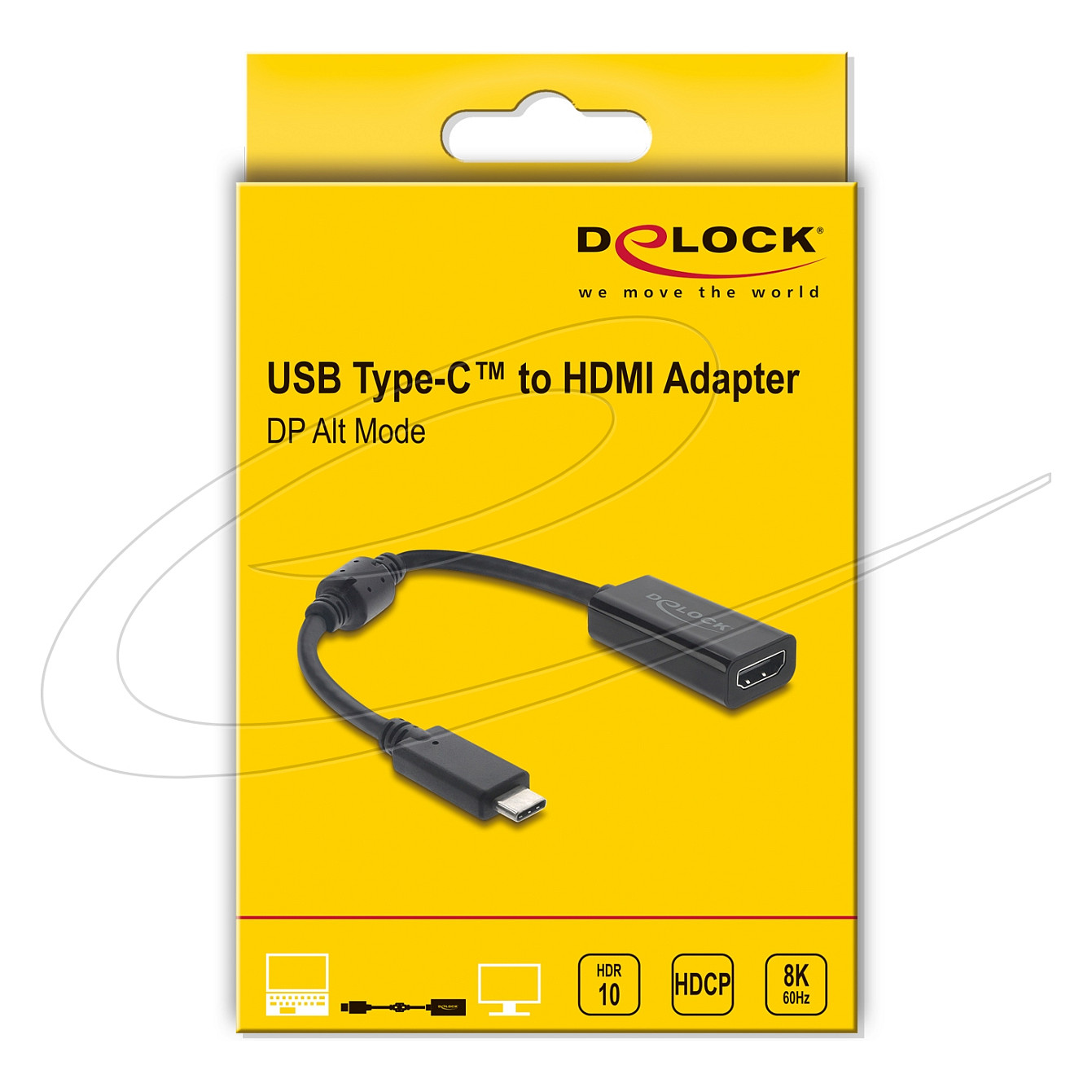 Adapter DELOCK USB-C na HDMI 8K 60Hz (DP Alt Mode, HDR, HDCP)-2
