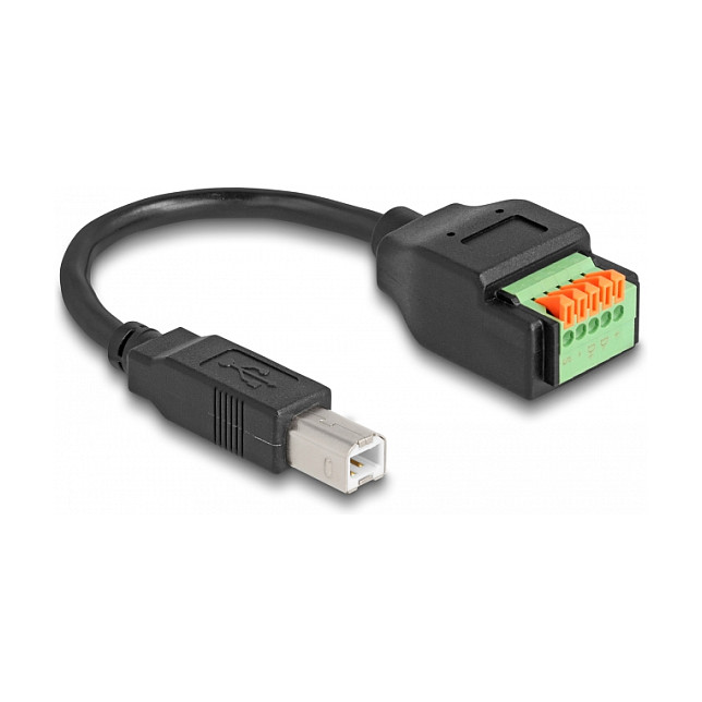 Adapter DELOCK USB-C 2.0 (Ž) na 5-pinski terminalni blok s gumbom (66457)-1