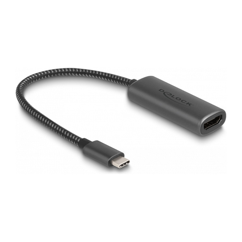 USB-C na HDMI adapter DELOCK 64229 (8K 60Hz, DP Alt Mode, HDR, aluminijsko kućište)-0