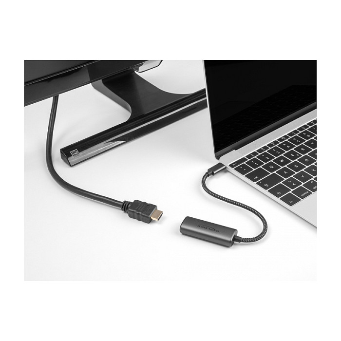 USB-C na HDMI adapter DELOCK 64229 (8K 60Hz, DP Alt Mode, HDR, aluminijsko kućište)-1