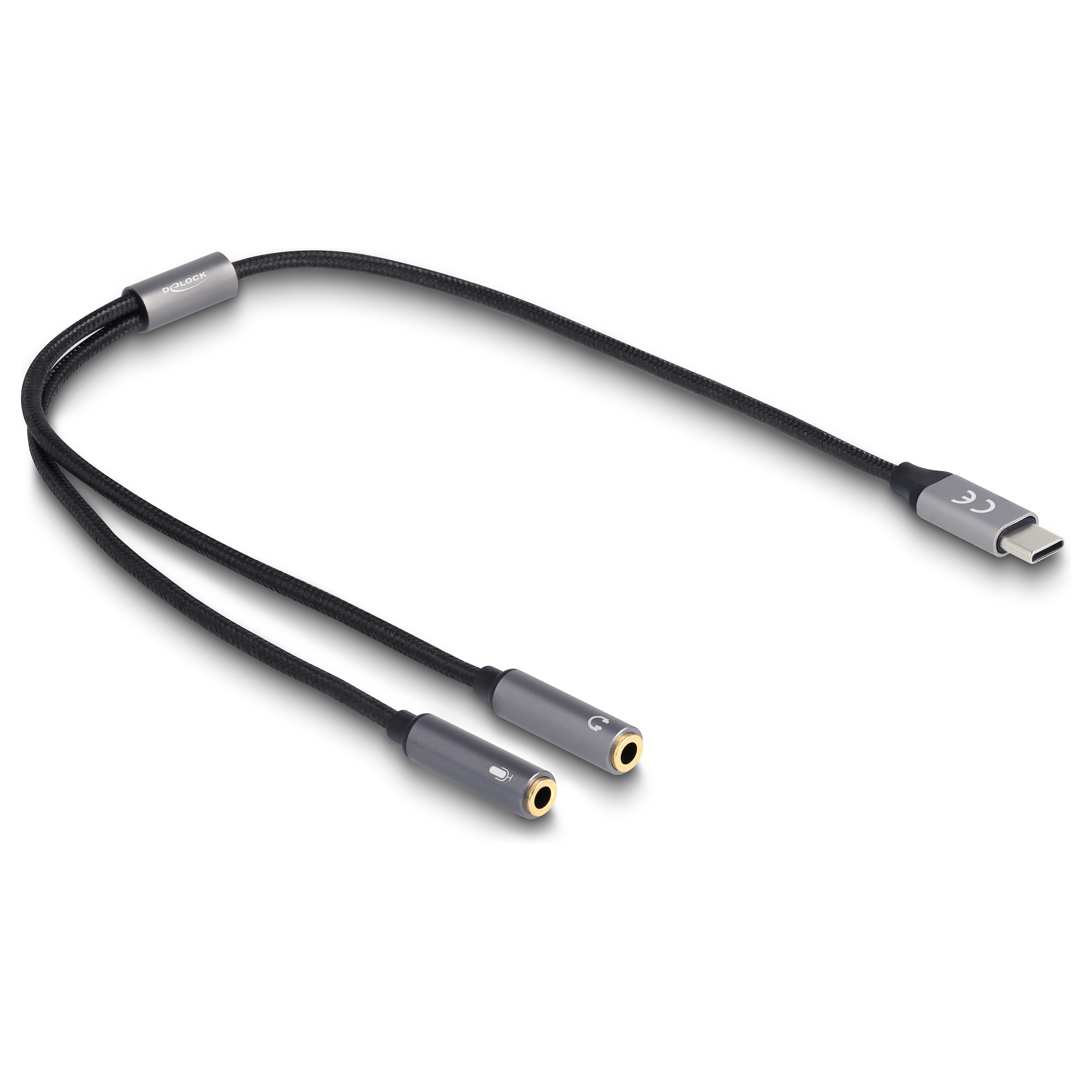USB-C audio adapter DELOCK 66616 (USB-C na 2x 3.5mm, Hi-Res DAC 24-bit/96kHz)-0