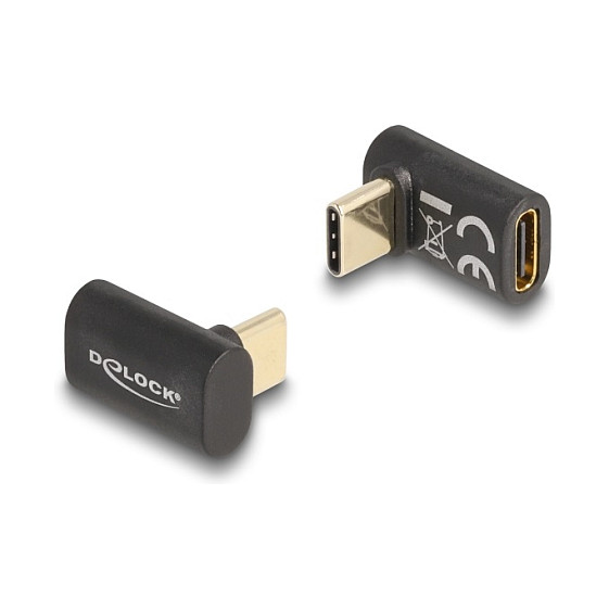 Adapter DELOCK USB-C 40 Gbps (M na Ž, 90°, 8K 60Hz, PD 100W)