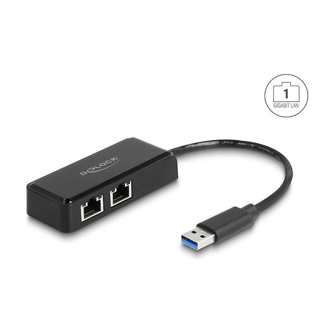 Mrežni adapter DELOCK 64194 (USB-A 3.2 na 2x 2.5 Gigabit LAN RJ45)-0