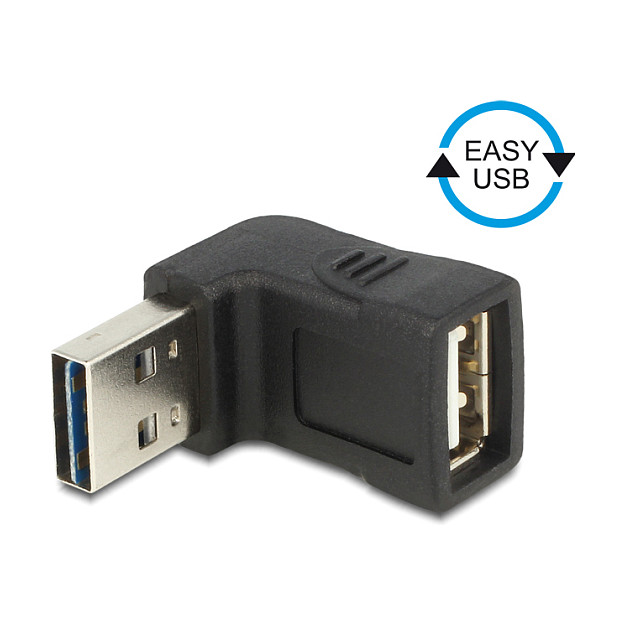USB Adapter DELOCK EASY-USB 2.0-A na USB 2.0-A kutni (reverzibilni konektor)