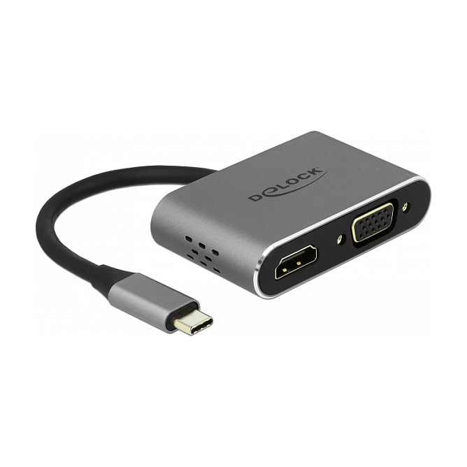 USB-C adapter DELOCK 64074 (HDMI 4K 60Hz, VGA, USB 3.2, PD 100W)-1