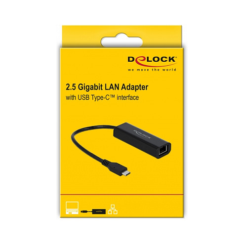 Mrežni adapter DELOCK USB-C na 2.5 Gigabit LAN (RJ45, Realtek RTL8156)-1