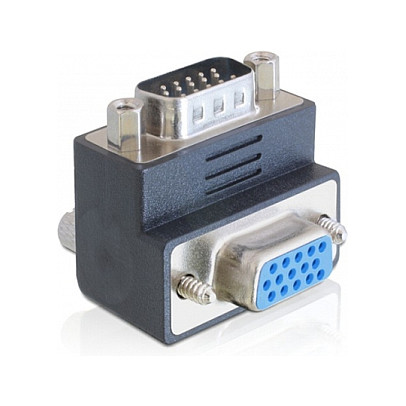Adapter DELOCK 65290 VGA muški na VGA ženski, kutni 270°-0