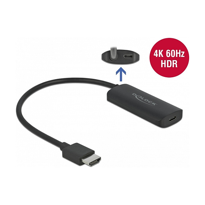 Adapter DELOCK HDMI-A (M) na USB-C (Ž) (DP Alt Mode, 4K 60 Hz)