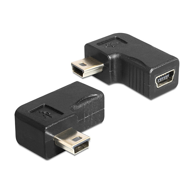 USB Adapter DELOCK mini-B 5-pin muški na ženski 90° kutni (65448)-0