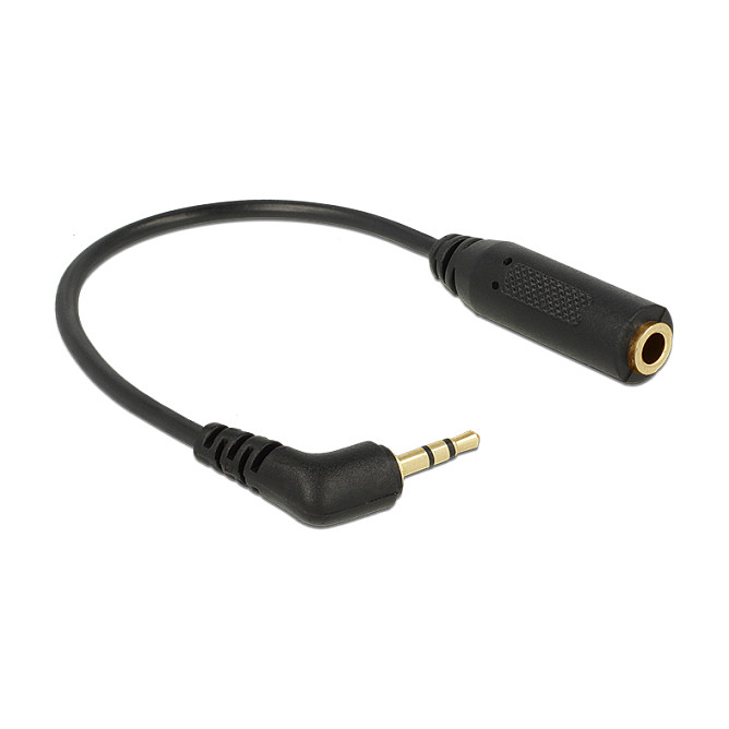 Audio adapter kabel DELOCK 2.5mm 3-pin (M) kutni na 3.5mm (Ž) 0.12m-0