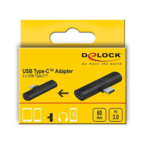 USB-C adapter DELOCK 64114 (USB-C na 2x USB-C, Power Delivery, samo punjenje)-2