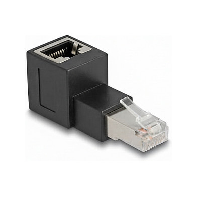 Mrežni adapter DELOCK RJ45 Cat.6A 90° kutni (gore), oklopljen (STP)