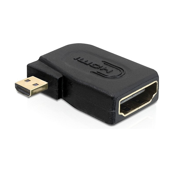 HDMI Adapter DELOCK Micro HDMI (M) na HDMI (Ž) 90° kutni (4K, Ethernet)