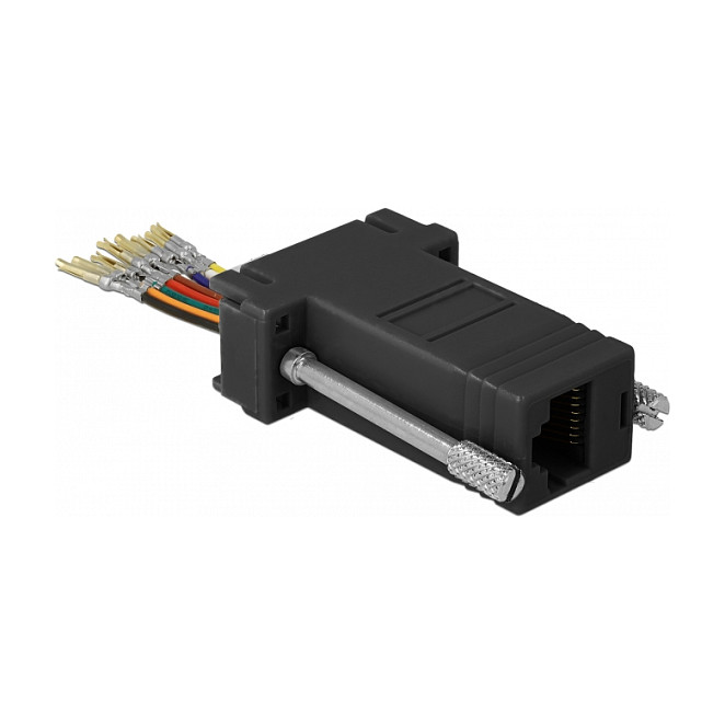 Adapter DELOCK 66165 D-Sub 9-pinski (ž) na RJ45 (ž) set za montažu-1