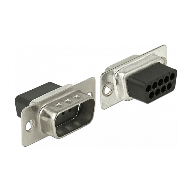 Adapter DELOCK D-Sub 9 Pin na RJ45 modularni kit (muški konektor, crni)-2