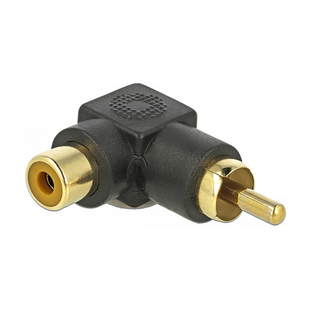 RCA Adapter DELOCK 66168 (Cinch M > Ž, 90° kutni, pozlaćeni kontakti)-0