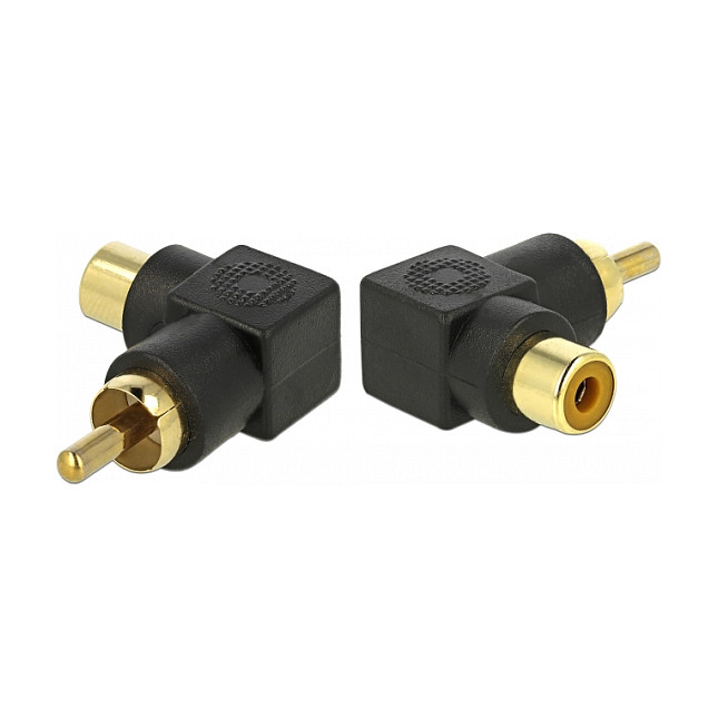 RCA Adapter DELOCK 66168 (Cinch M > Ž, 90° kutni, pozlaćeni kontakti)-1