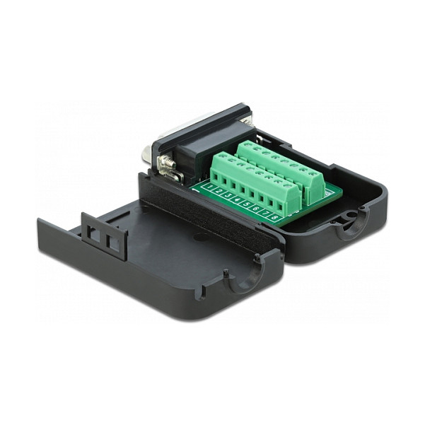 Adapter DELOCK 66569 (D-Sub 15-pinski ženski na 16-pinski terminalni blok, s kućištem)-1