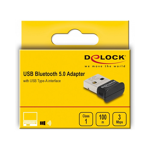 USB Bluetooth Adapter DELOCK 61024 (Bluetooth 5.0, Class 1, do 100m dometa)-2
