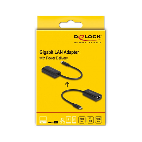 Adapter DELOCK USB-C na Gigabit LAN (100W Power Delivery)-2
