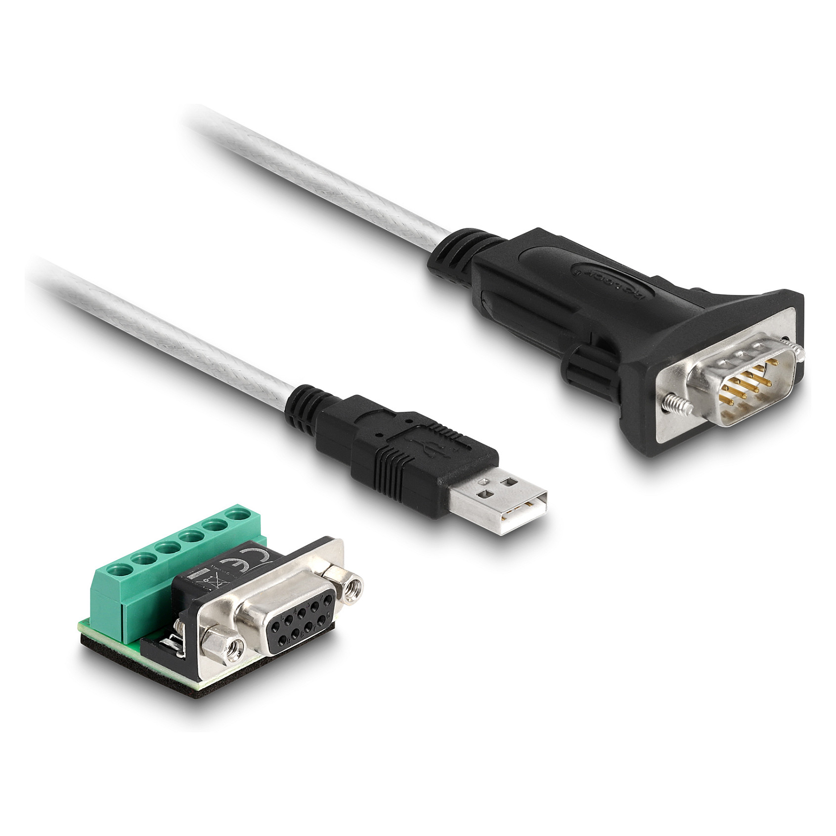 Adapter DELOCK USB 2.0-A na serijski RS-422/485 (FTDI, 6-pinski terminalni blok, 1.8m)