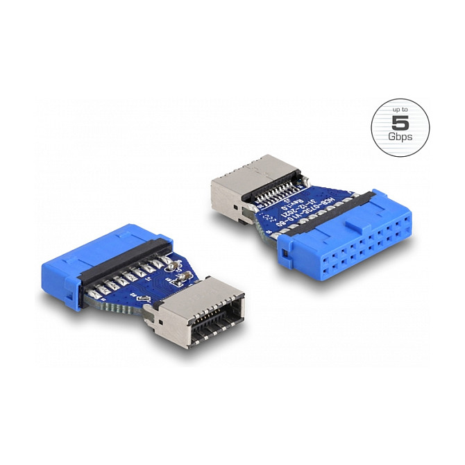 USB Adapter DELOCK 66233 (USB 3.0 19-pin na USB 3.2 Gen 1 Key A 20-pin, 5 Gbps)