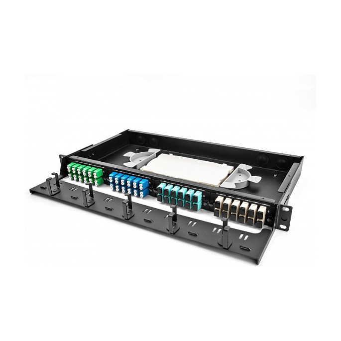 Optički adapter panel DELOCK LWL LC Duplex OM4 12 Port (aqua)-1