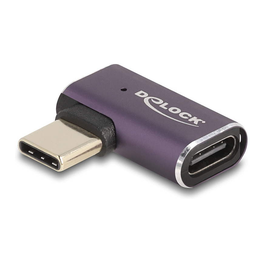 USB-C adapter DELOCK 60287 (USB4 40 Gbps, PD 3.1 240W, 8K 60Hz, 90° kutni)