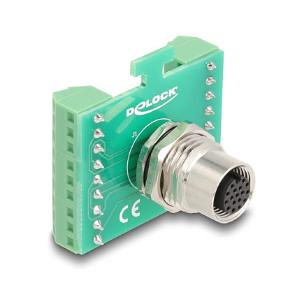 Adapter modul DELOCK M12 60660 (A-kodirani, 17-pinski ženski na 18-pinski terminalni blok)