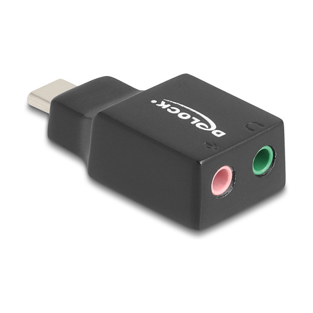USB zvučna kartica DELOCK 67128 (USB-C na 2x 3.5mm, Plug & Play)