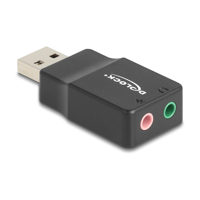 USB zvučna kartica DELOCK 66634 (USB-A na 2x 3.5mm, Plug & Play)
