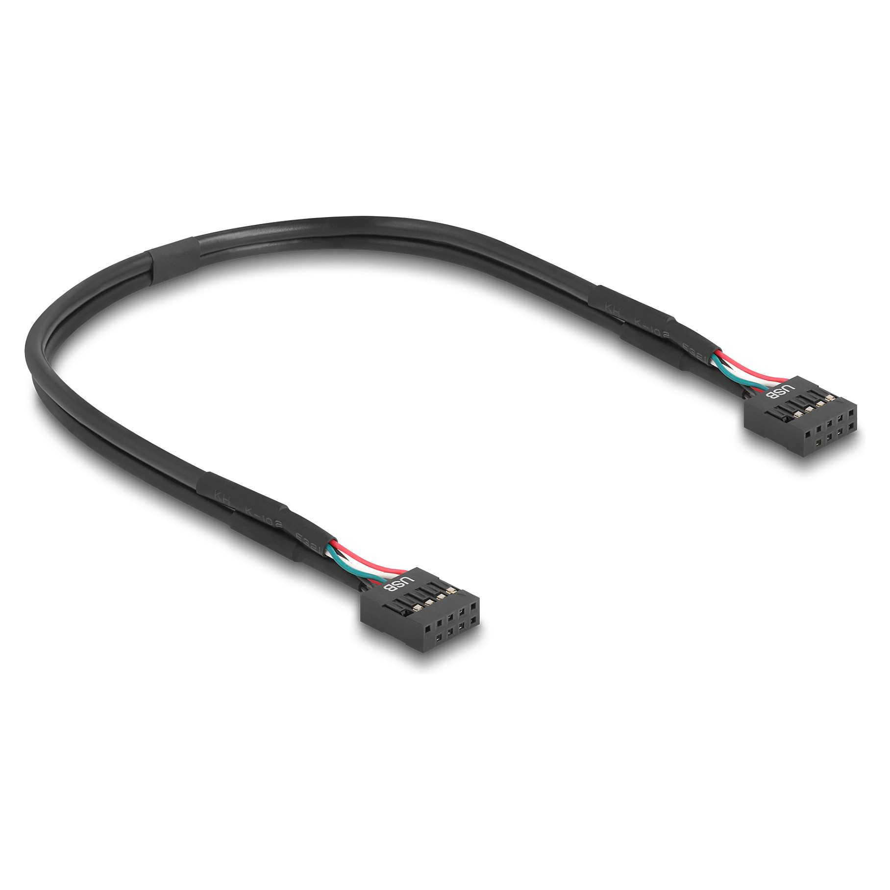Adapter DELOCK 67176 (USB 2.0 Pin Header na 2x USB-C Type-E Key A, magnetski, kutni)-1