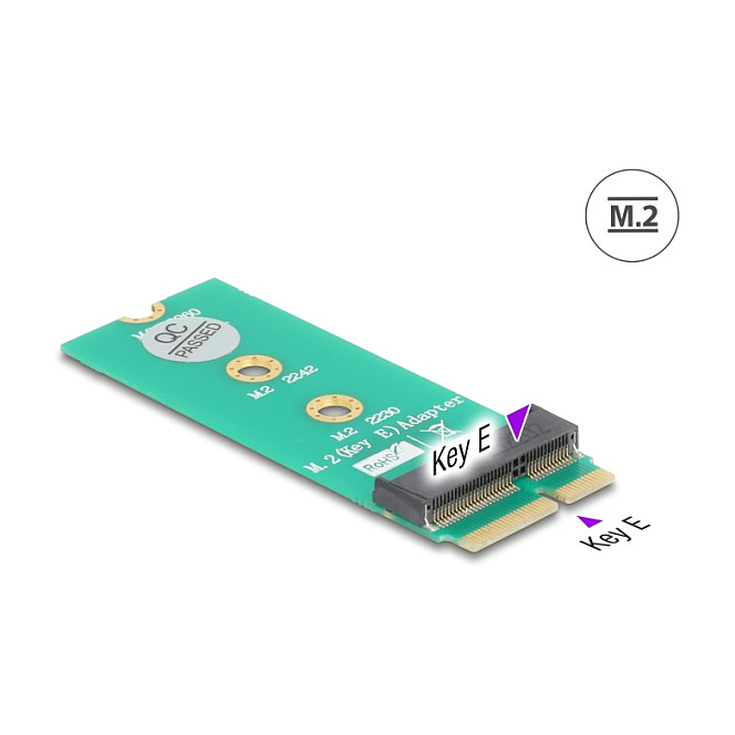 Adapter DELOCK M.2 Key E na M.2 Key E (64340, produžni, Port Saver)