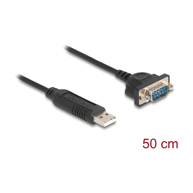USB na RS-232 adapter DELOCK 66470 (USB 2.0 na D-Sub 9, Prolific PL2303GT, 50 cm)-1