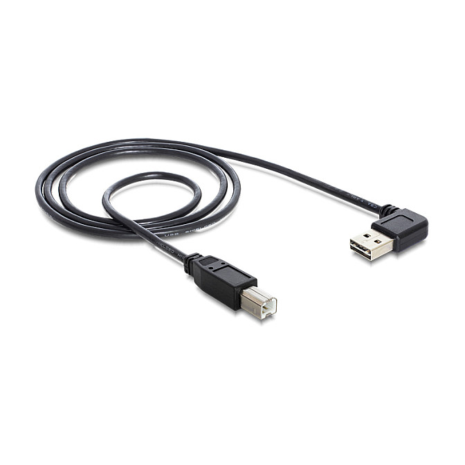 USB kabel DELOCK EASY-USB 2.0 A na B (3m, kutni 90° A konektor)-1