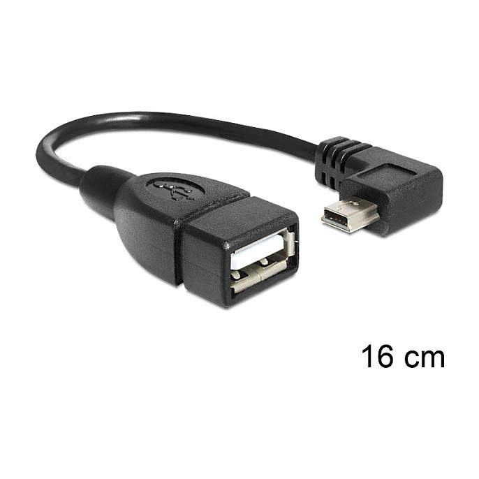 USB OTG kabel DELOCK 65456 (Mini USB kutni na USB-A, 16 cm)-0