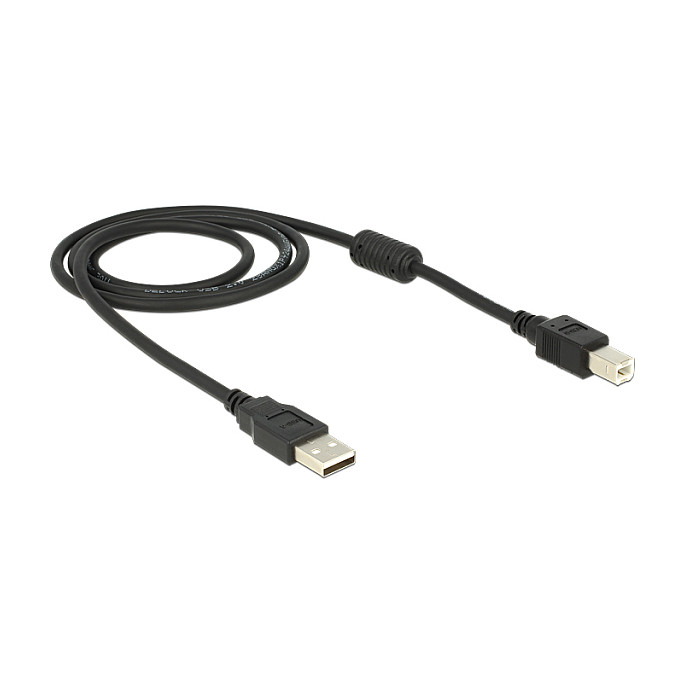 USB kabel DELOCK 2.0 A-B 1m (s feritnom jezgrom)-1